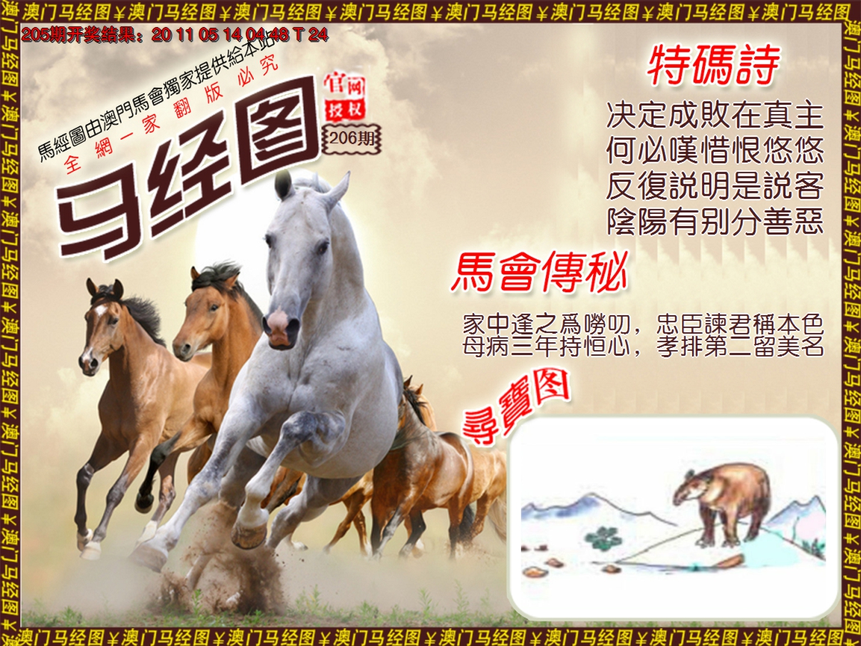 2024206期马经系列1