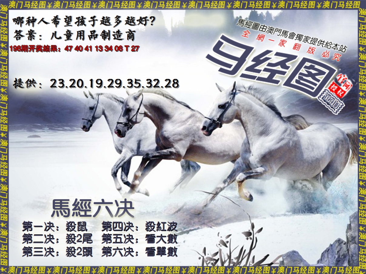 2024199期马经系列7