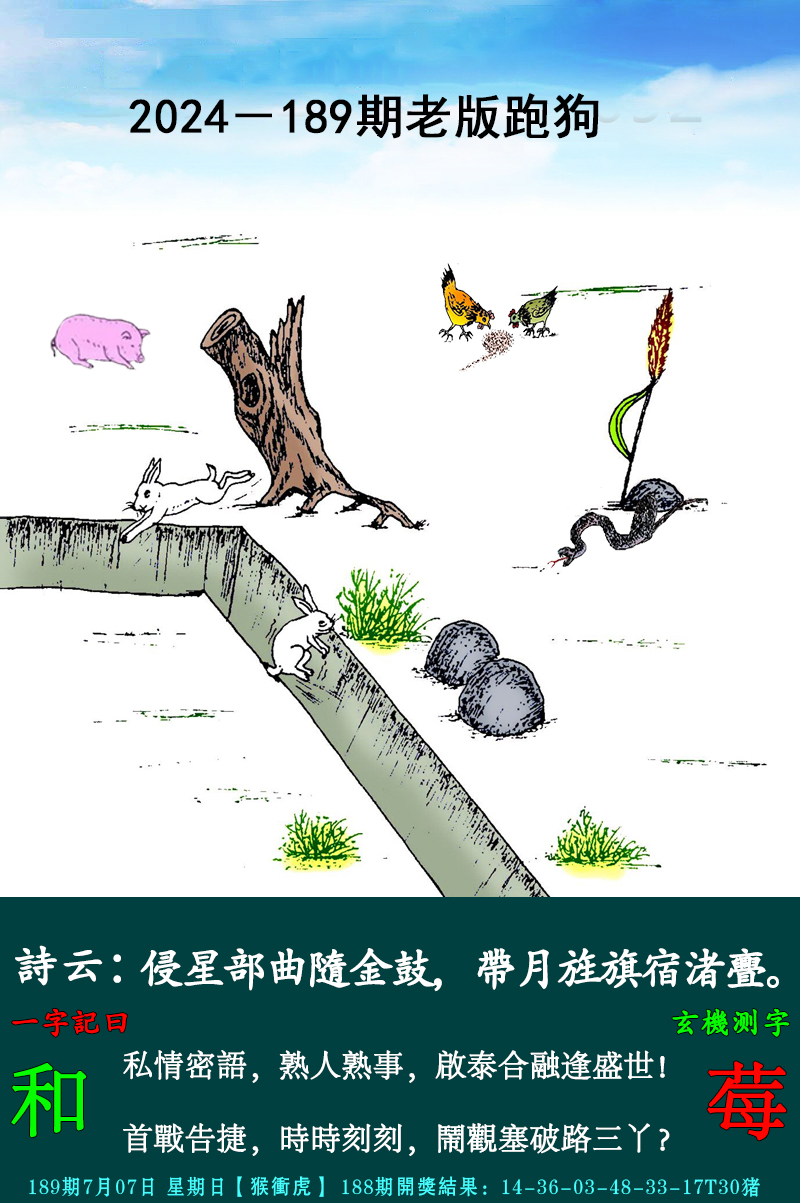 2024189期老跑狗图