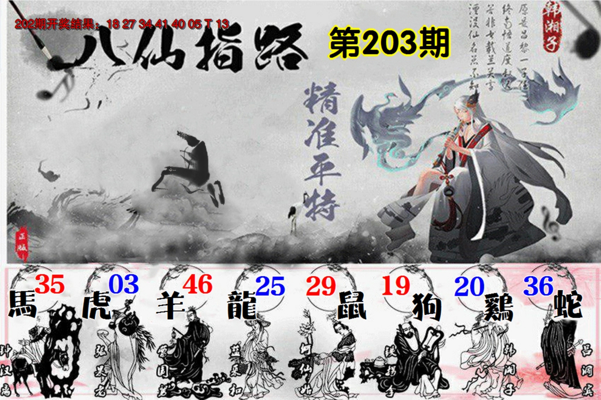 2024203期八仙指路