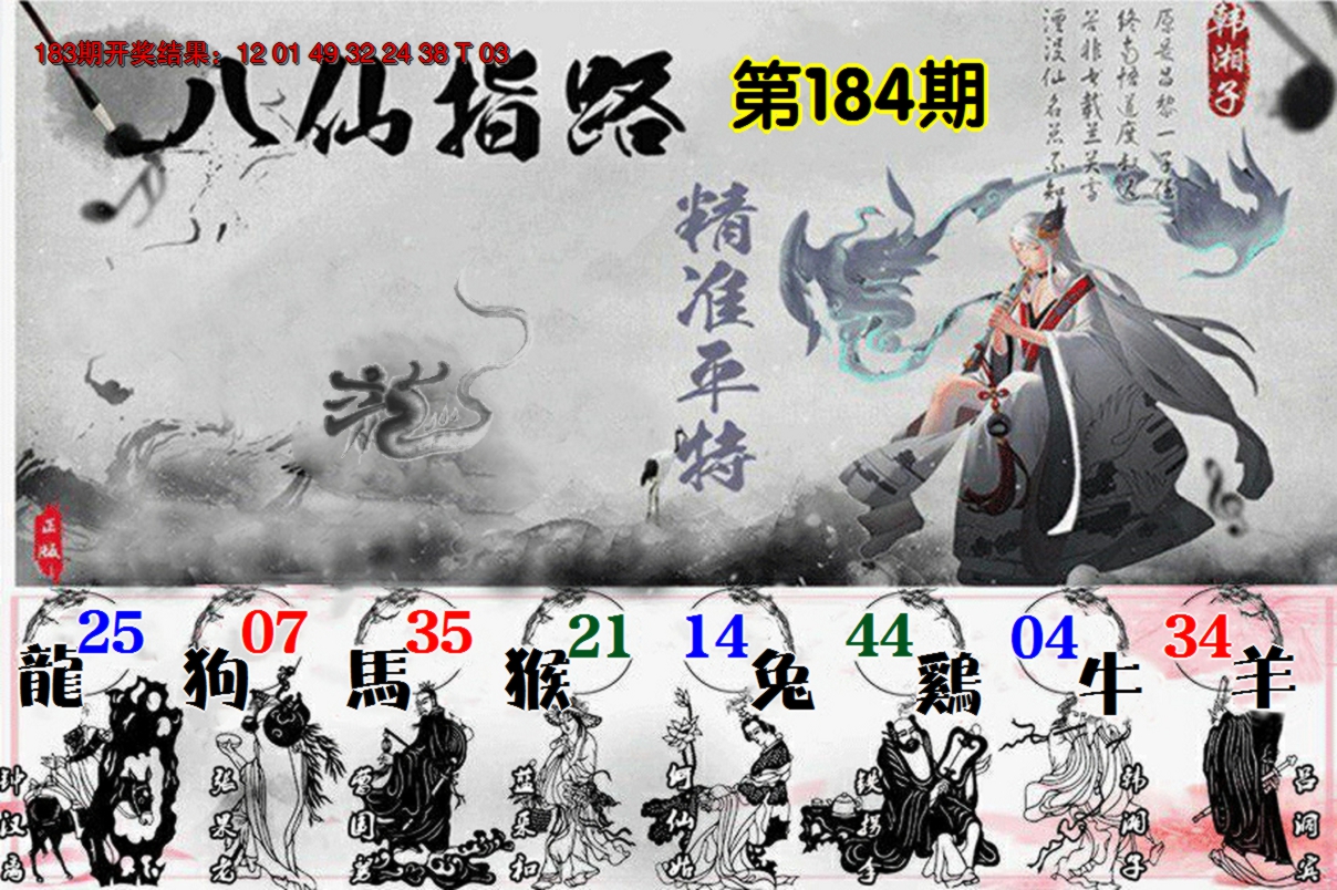 2024184期八仙指路