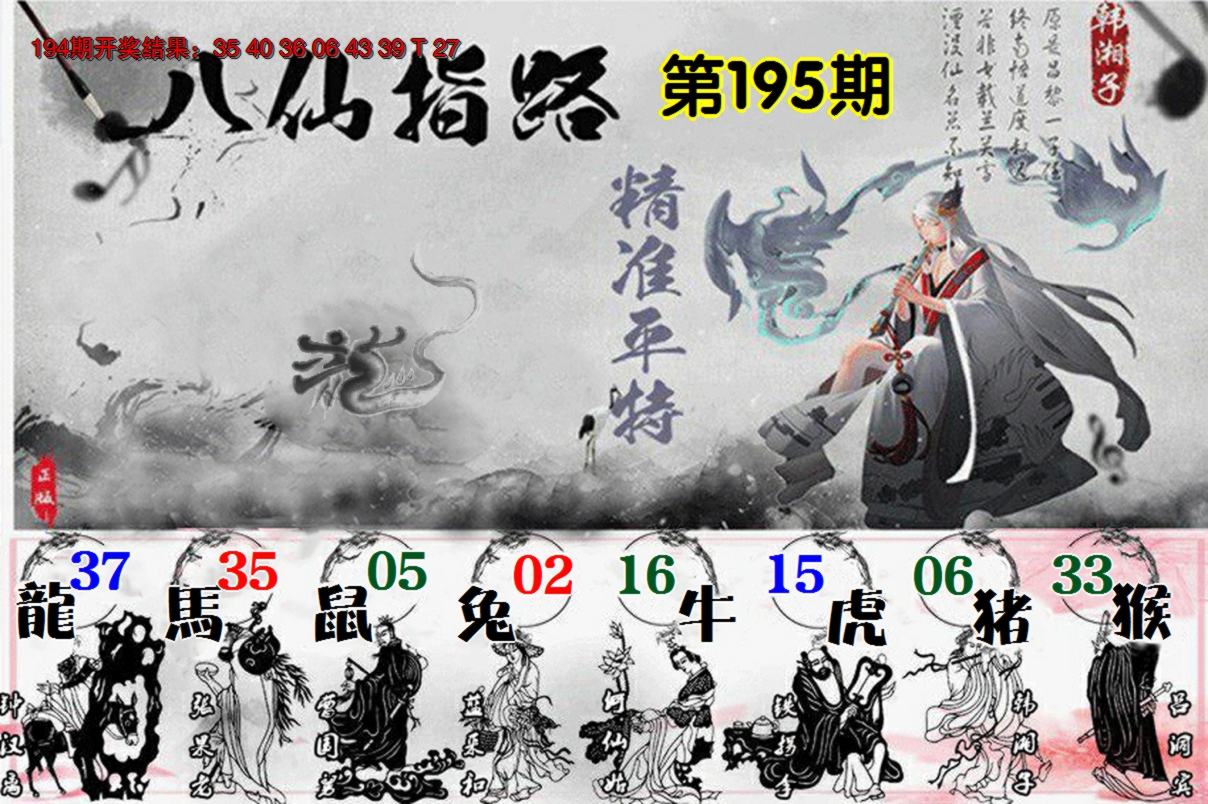2024195期八仙指路