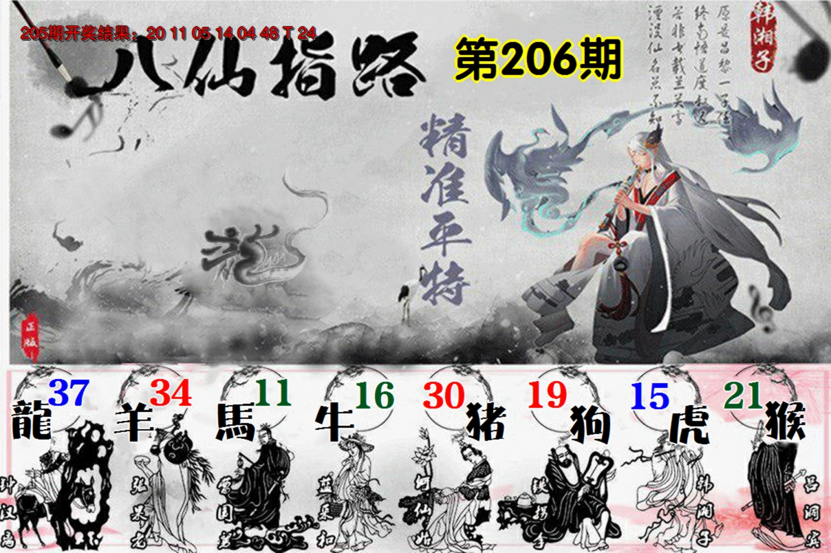 2024206期八仙指路