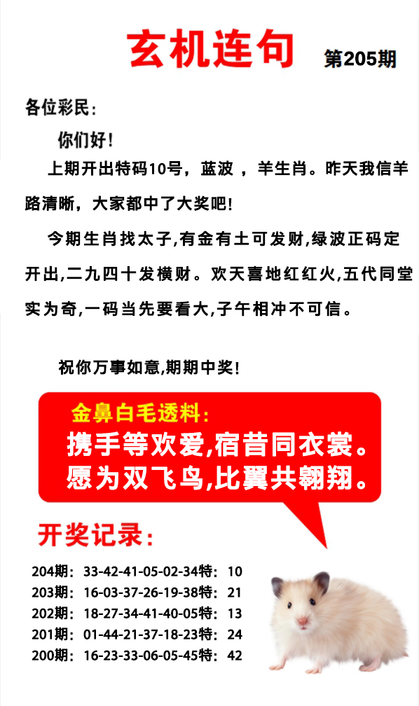 2024205期玄机连句