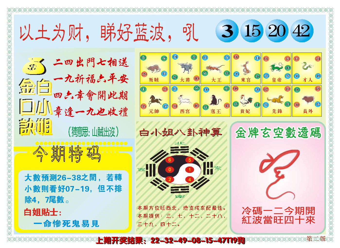 2024191期澳门白小姐金口决