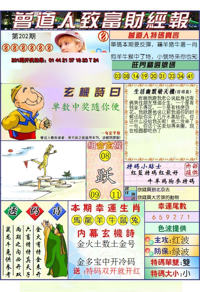 2024202期澳门曾道人致富财经报