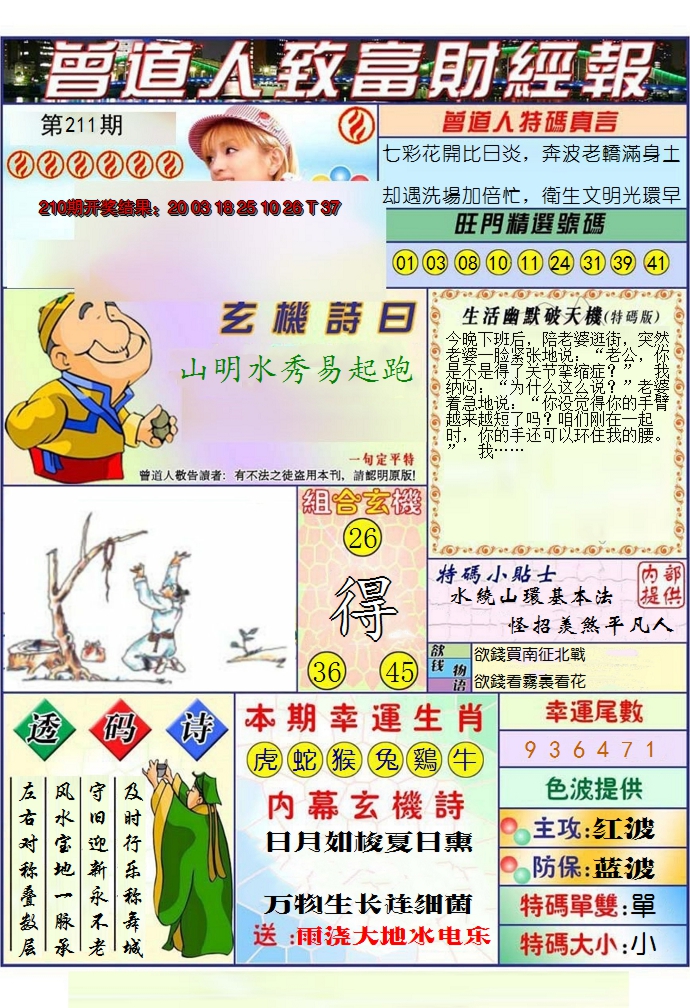 2024211期澳门曾道人致富财经报