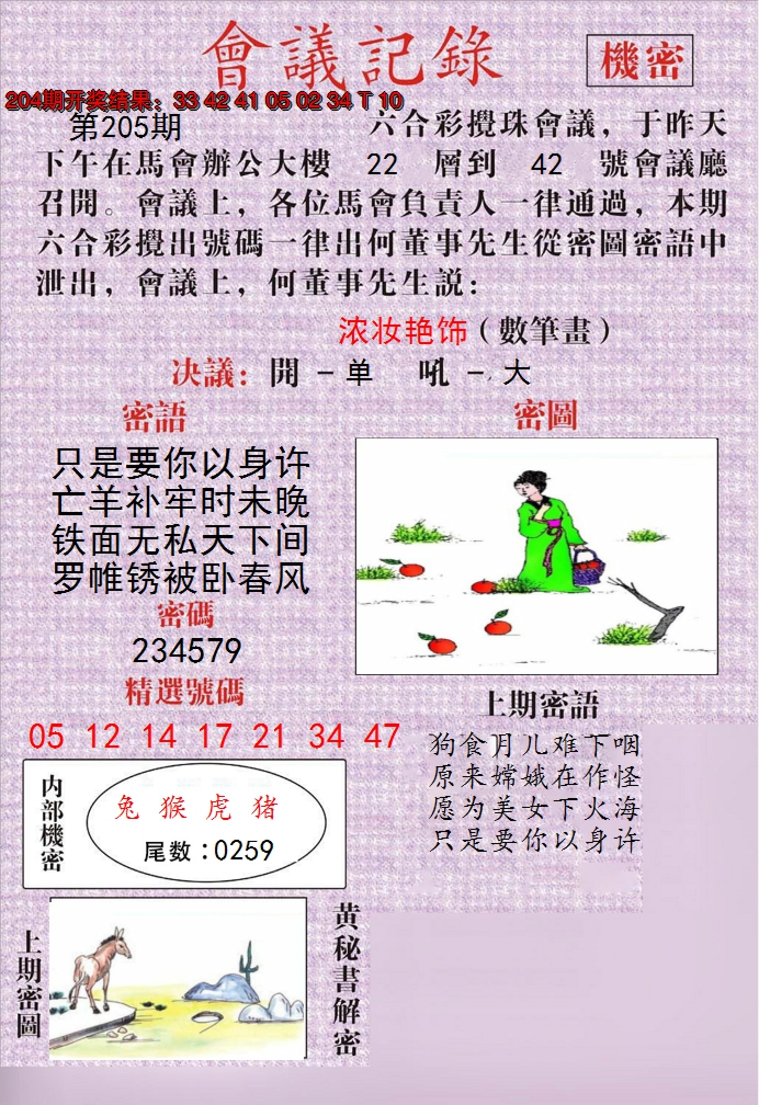 2024205期澳门会议记录