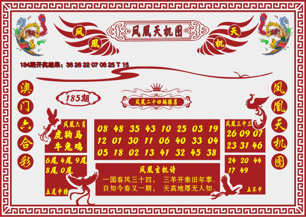 2024185期凤凰天机图