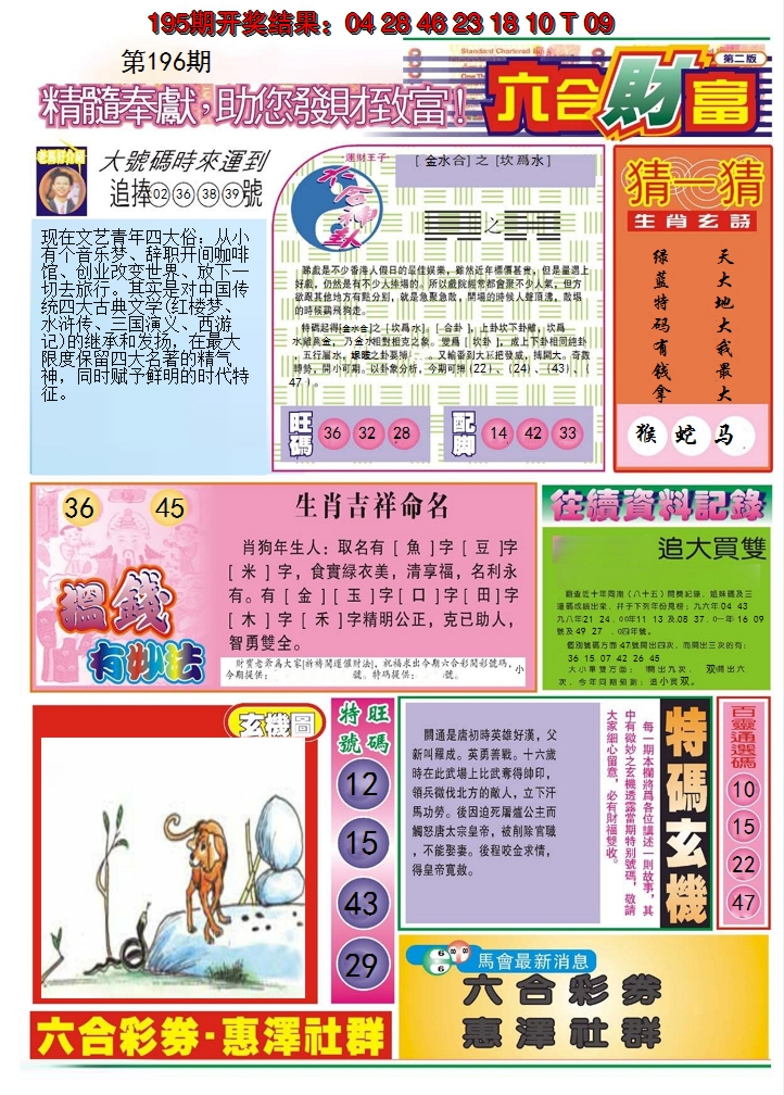 2024196期六合财富B