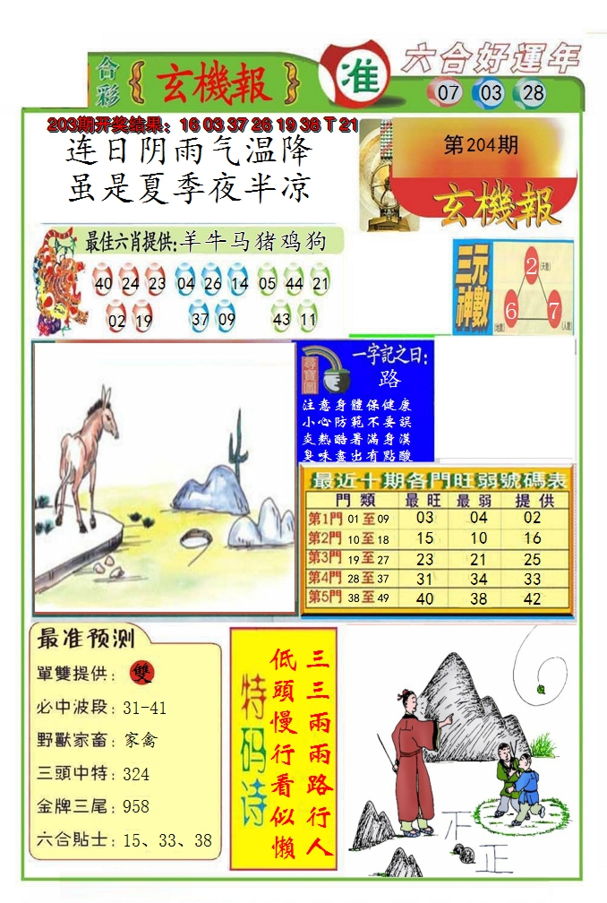 2024204期九龍玄机报(推荐)