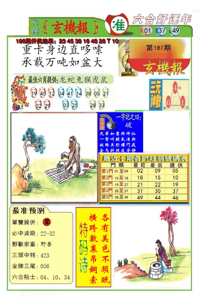 2024187期九龍玄机报(推荐)