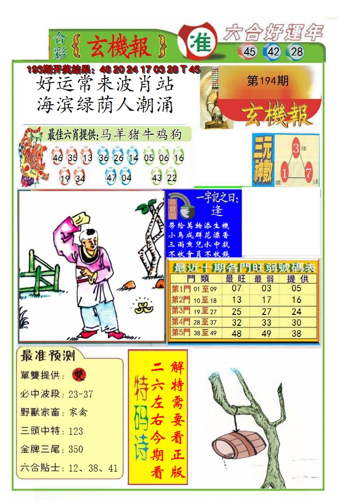 2024194期九龍玄机报(推荐)