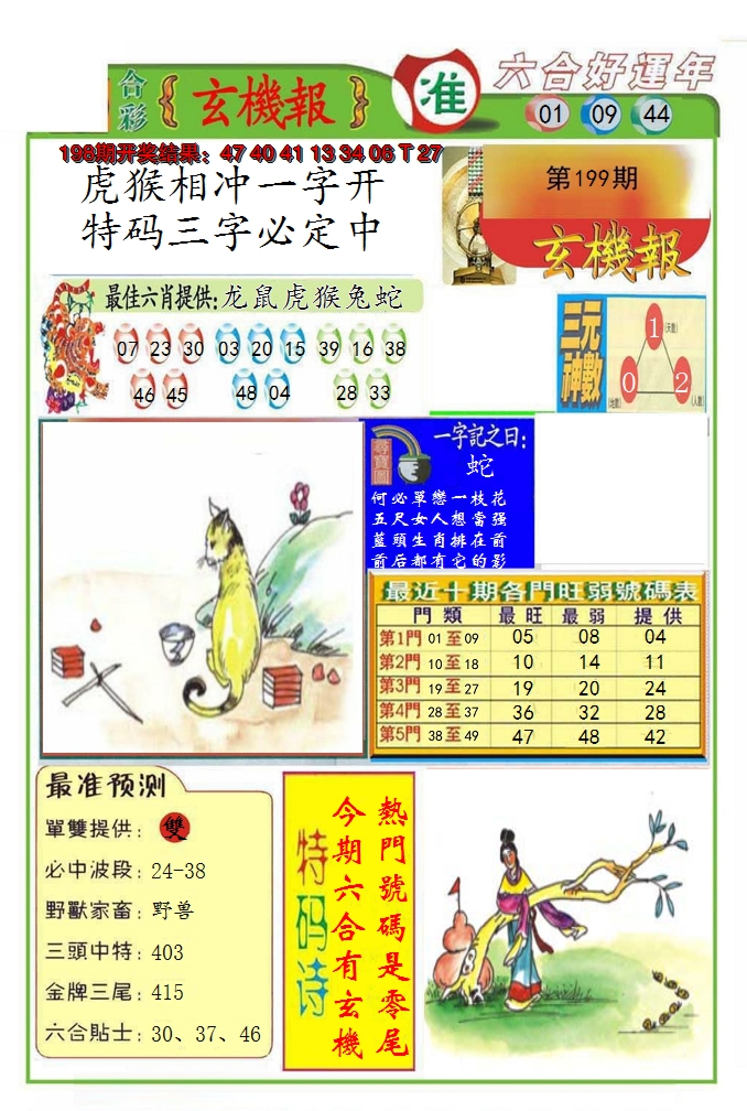 2024199期九龍玄机报(推荐)