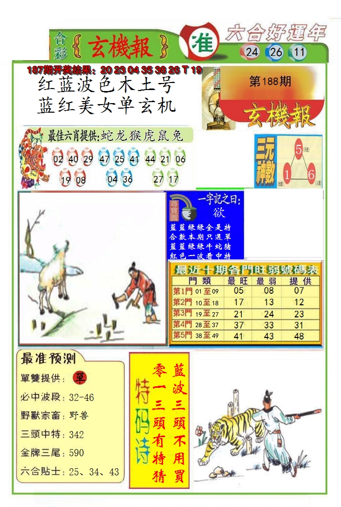 2024188期九龍玄机报(推荐)