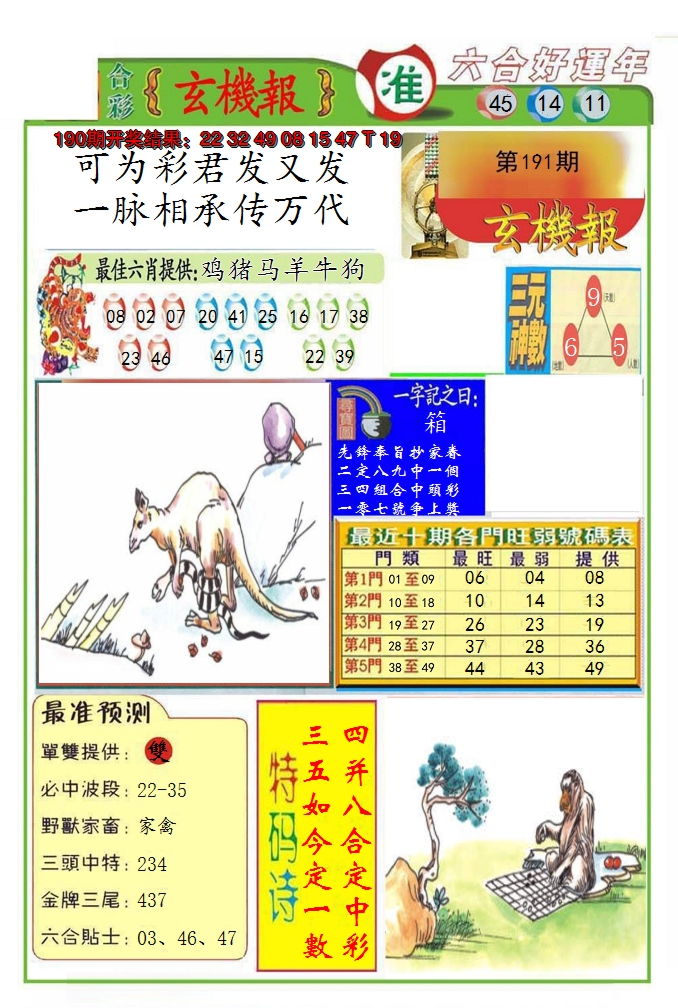 2024191期九龍玄机报(推荐)