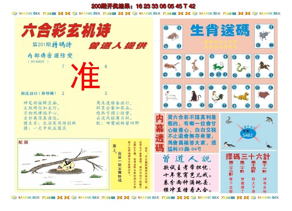 2024201期新曾道人内幕B