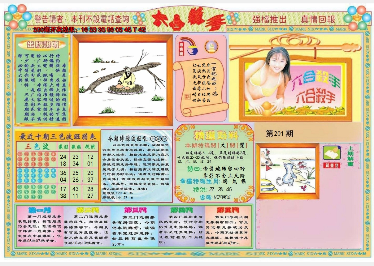 2024201期六合杀手A