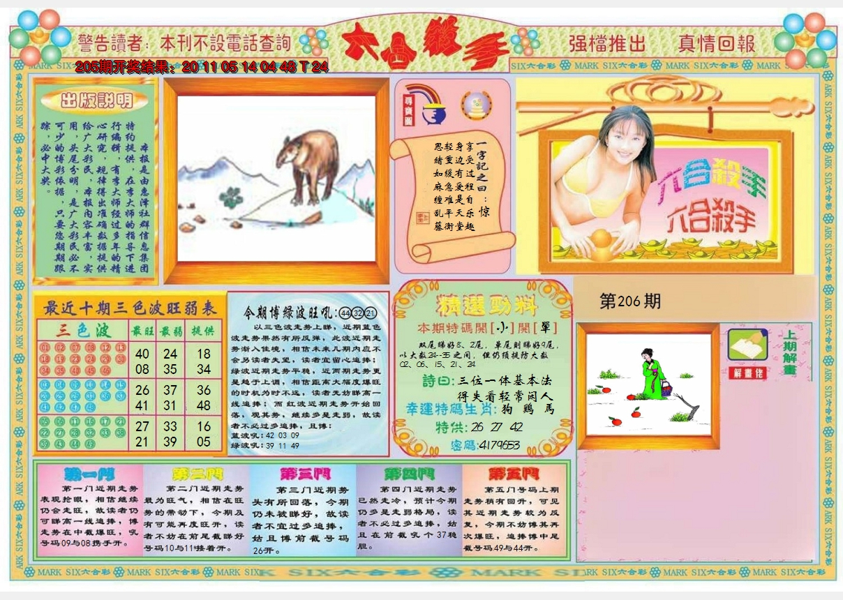 2024206期六合杀手A
