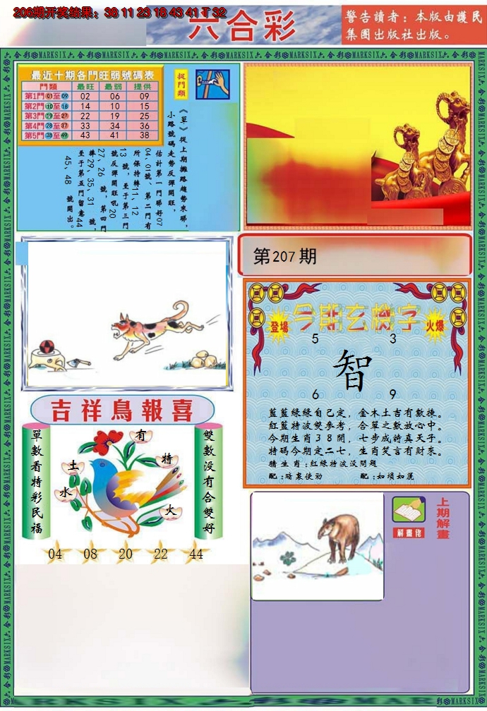 2024207期九龍2011A(推荐)