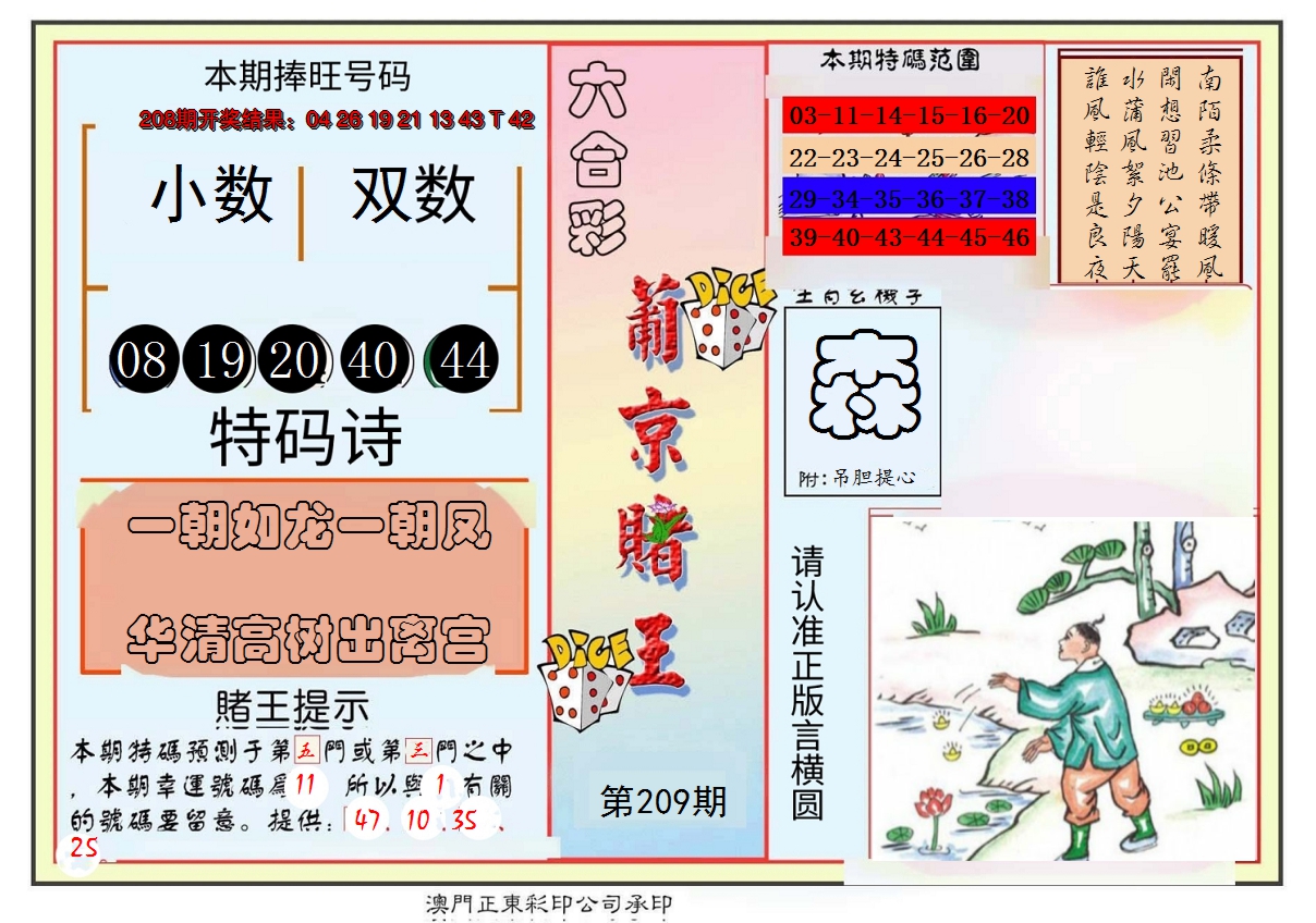 2024209期葡京赌王彩