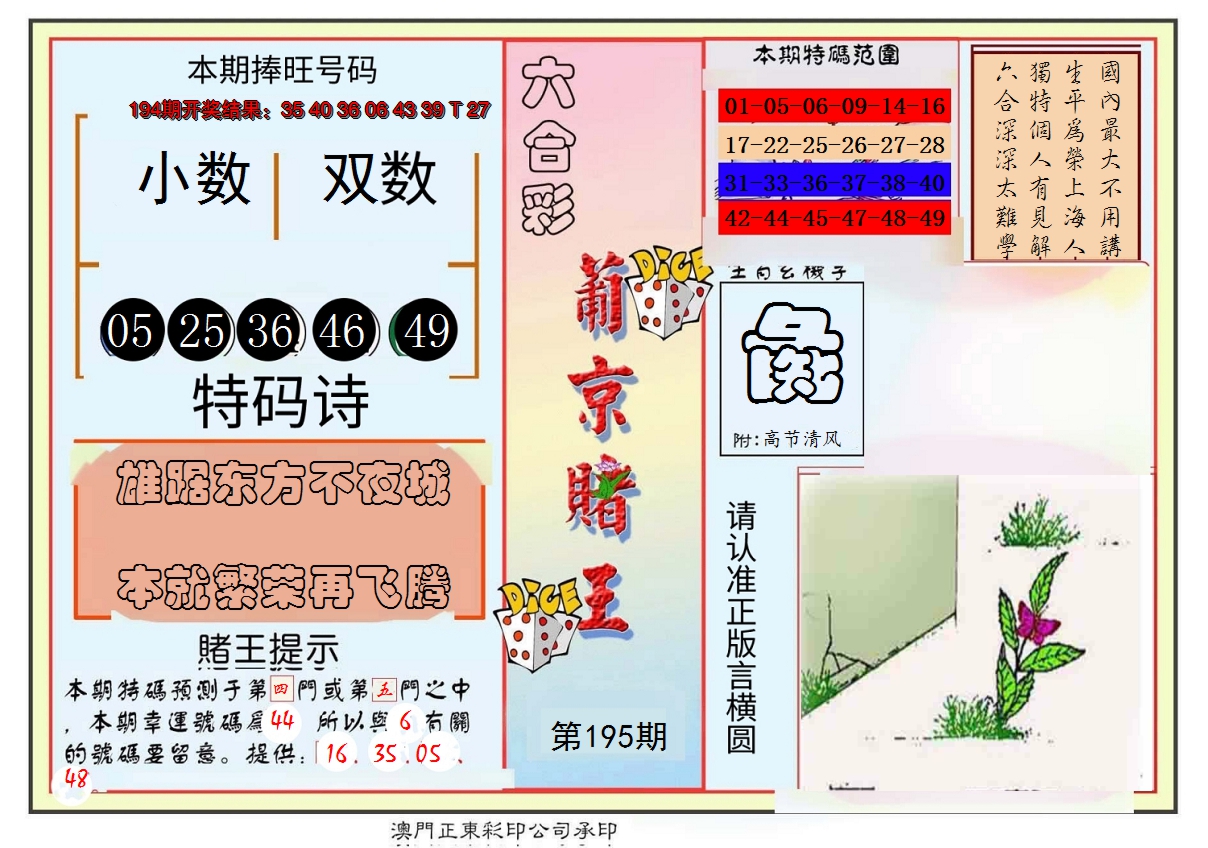 2024195期葡京赌王彩