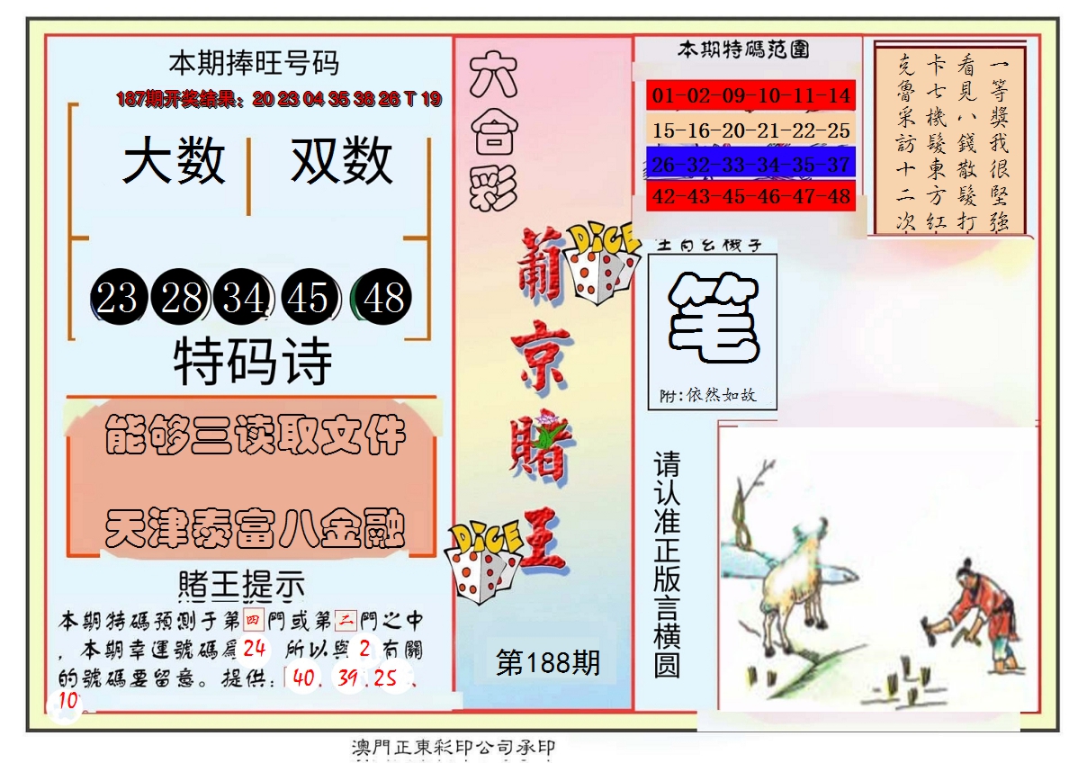 2024188期葡京赌王彩