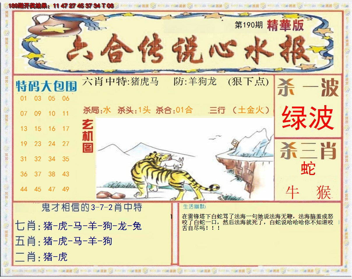 2024190期六合传说(心水版)