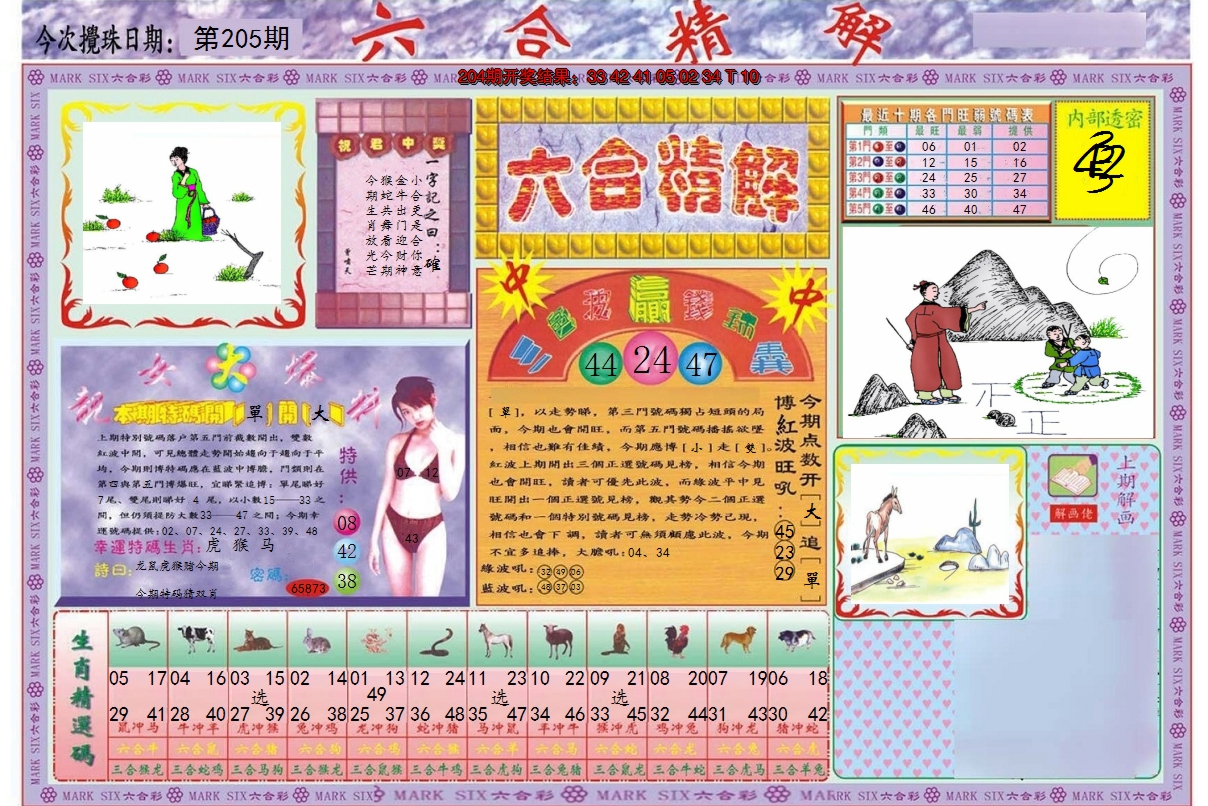 2024205期六合精解A