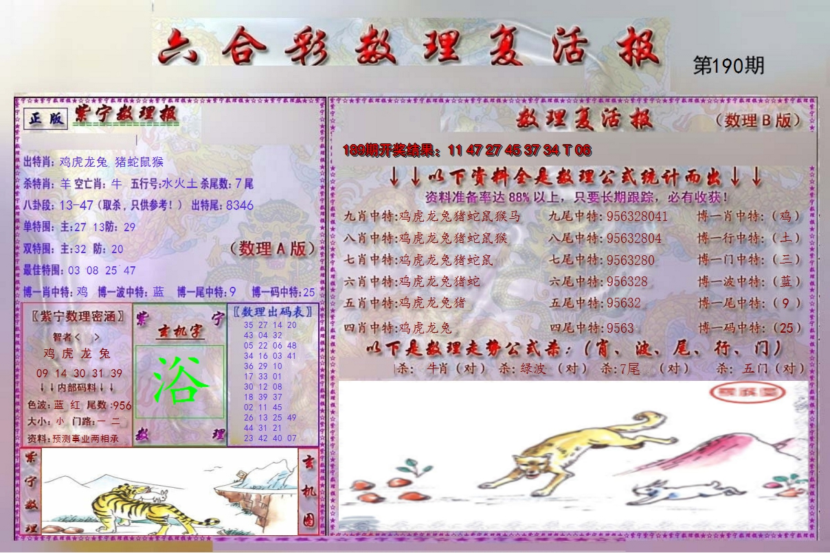 2024190期数理复活报