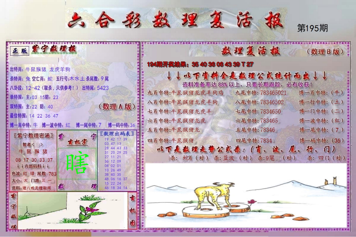 2024195期数理复活报