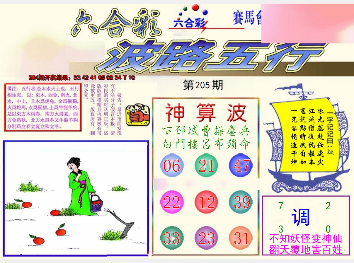 2024205期波路五行