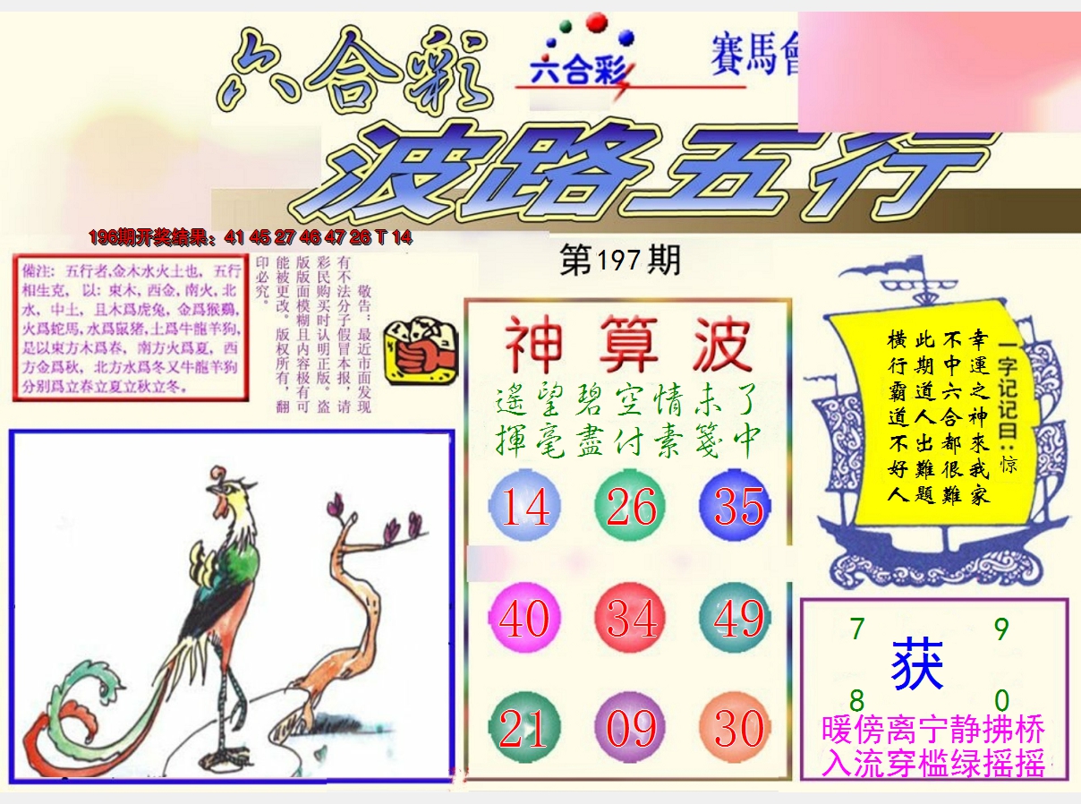2024197期波路五行