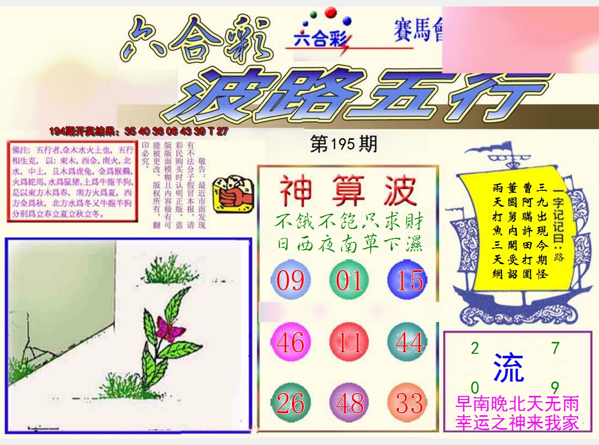 2024195期波路五行