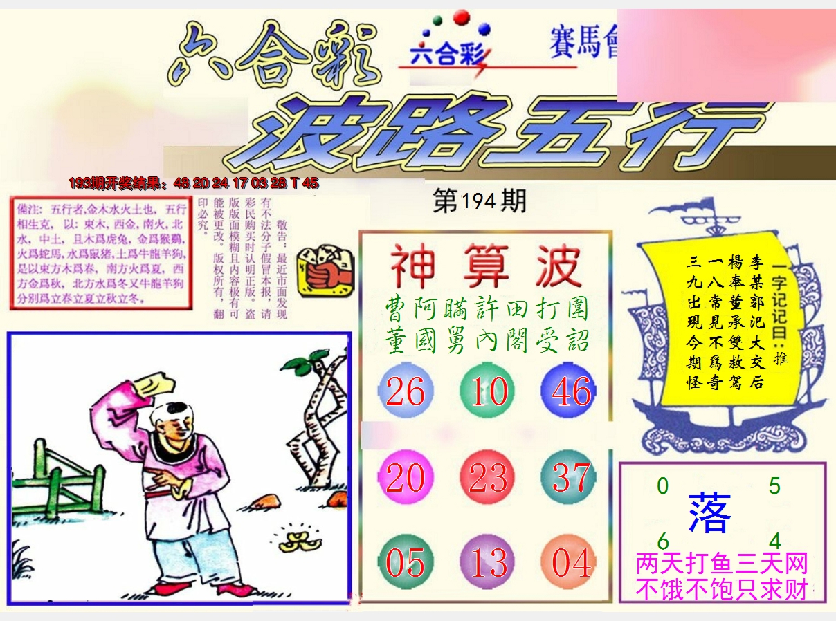 2024194期波路五行