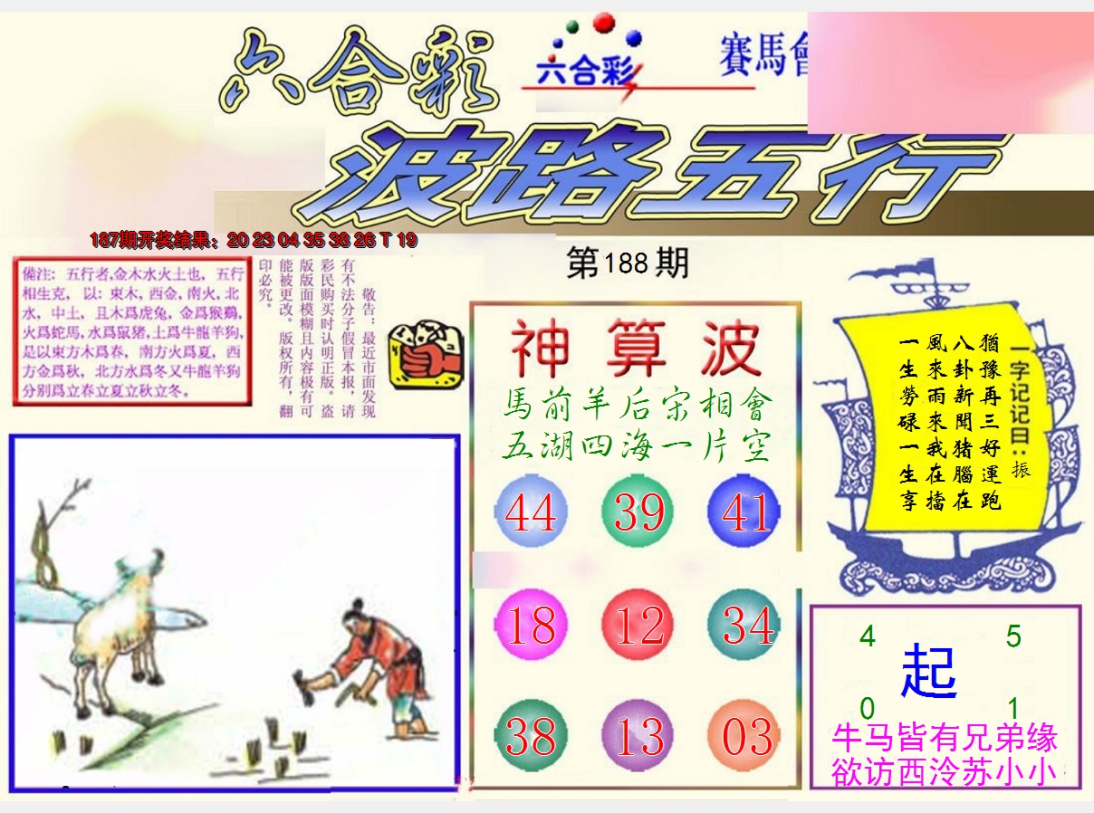 2024188期波路五行