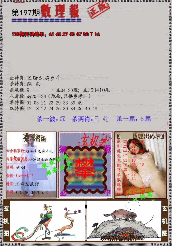 2024197期数理报