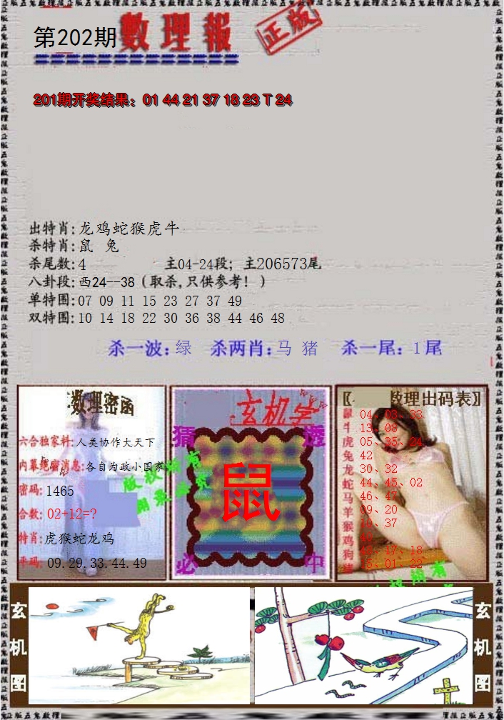 2024202期数理报