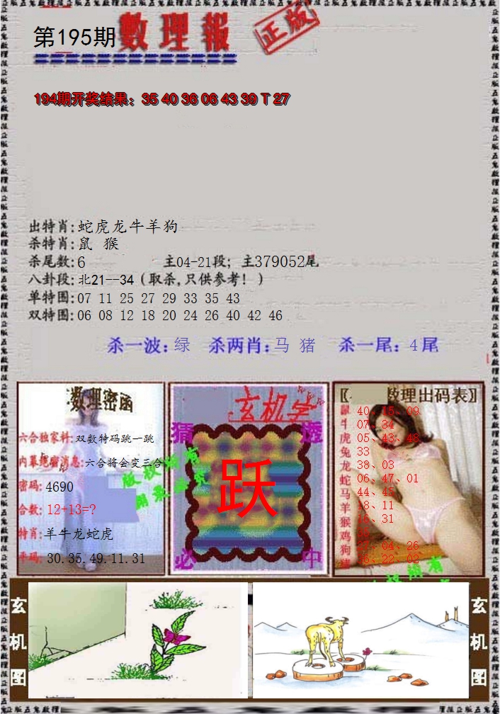 2024195期数理报