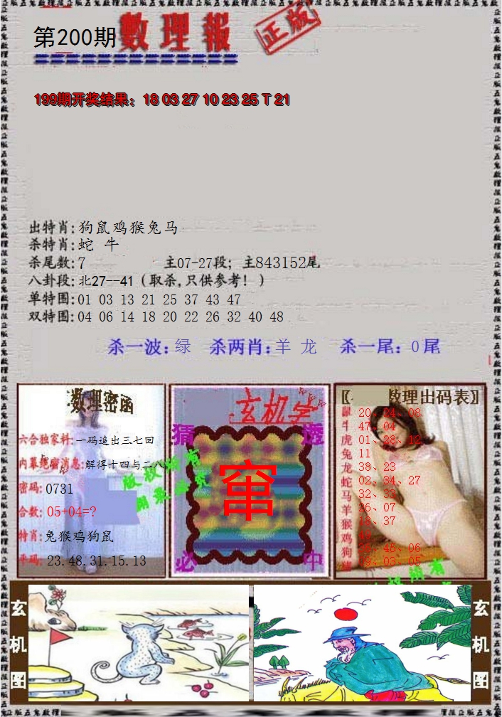 2024200期数理报