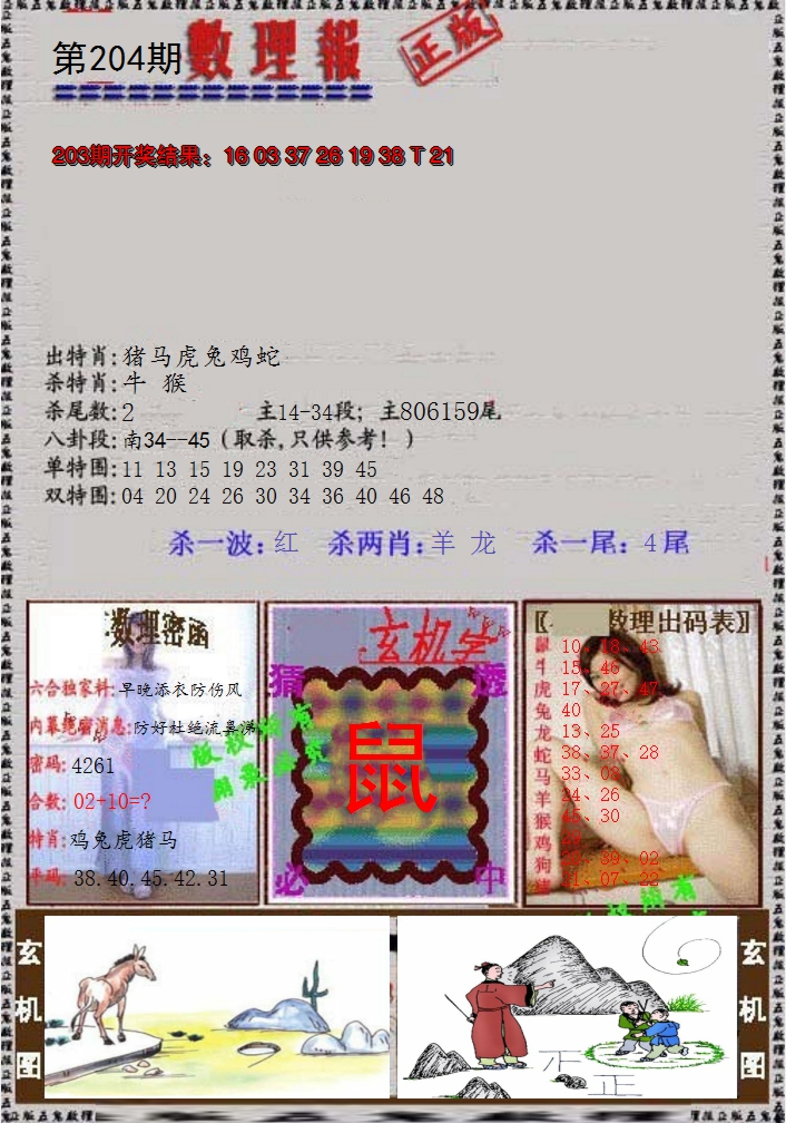 2024204期数理报
