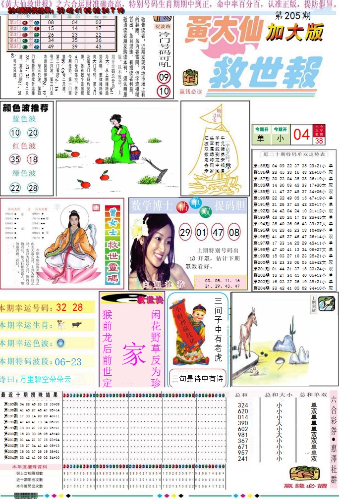 2024205期黄大仙救世A加大版