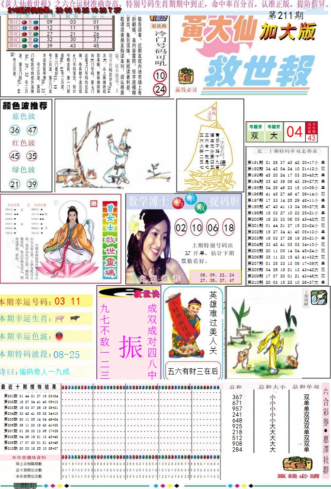 2024211期黄大仙救世A加大版