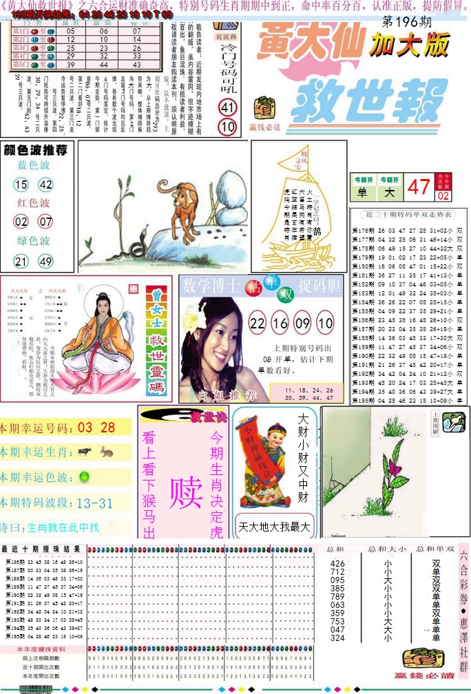 2024196期黄大仙救世A加大版