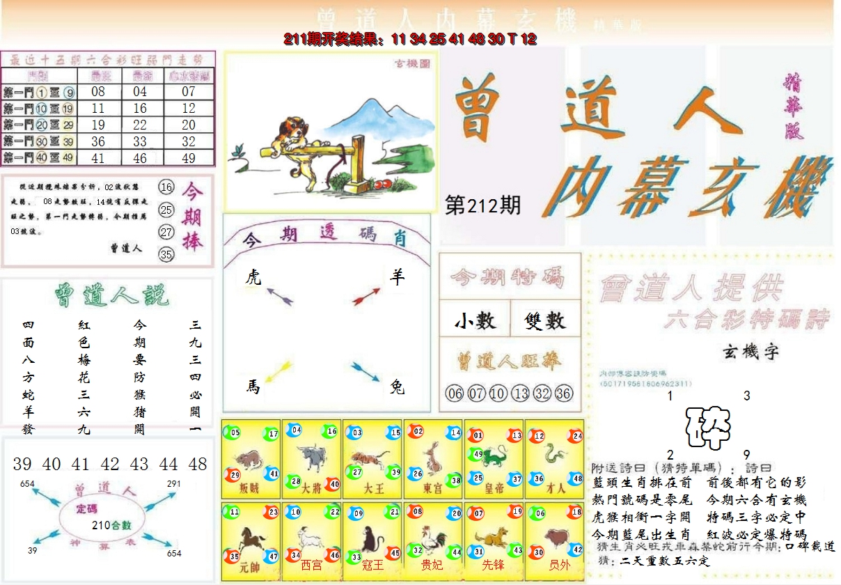 2024212期曾道人内幕精华版
