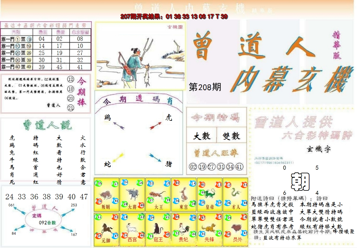 2024208期曾道人内幕精华版