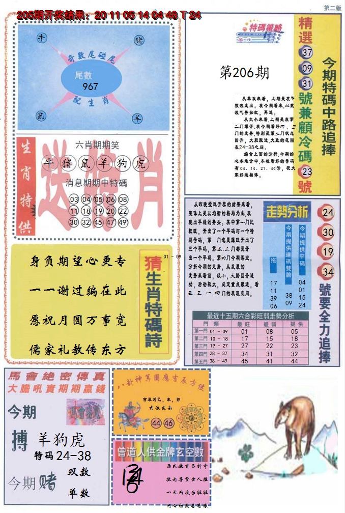 2024206期曾道人内幕消息B