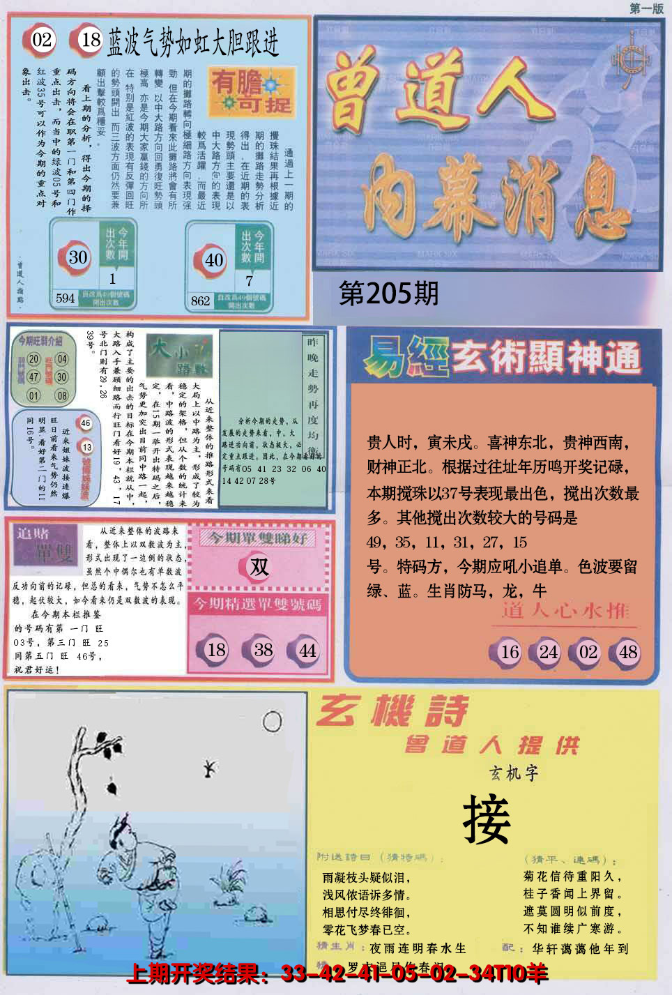 2024205期曾道人内幕消息A