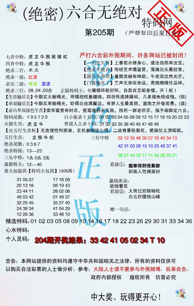 2024205期六合无绝对