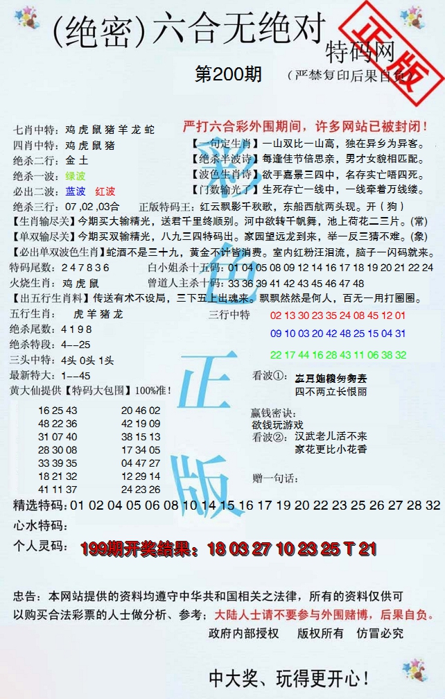2024200期六合无绝对